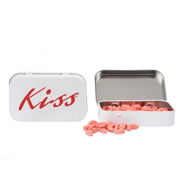Rectangular Tin with Lip Shaped Mints... from ASI 44900 NC Custom (CI/Lanco) / Chocolate Inn