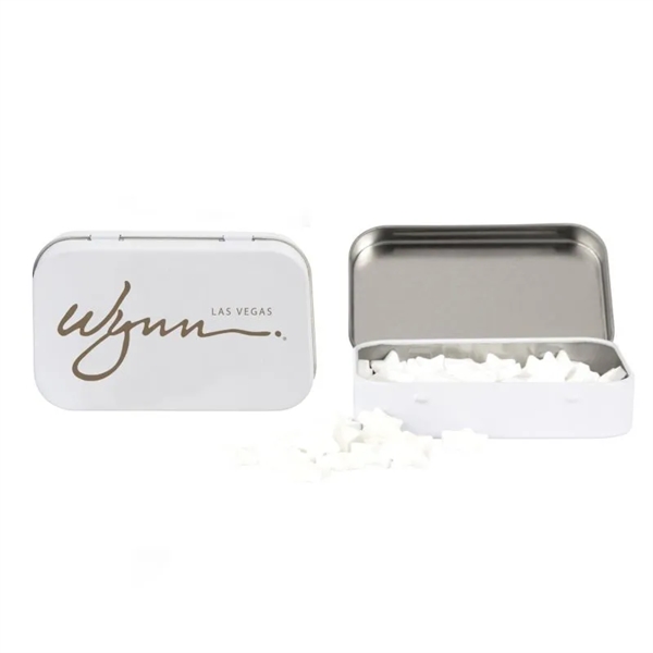 Rectangular Tin with Star Shaped Mints... from ASI 44900 NC Custom (CI/Lanco) / Chocolate Inn