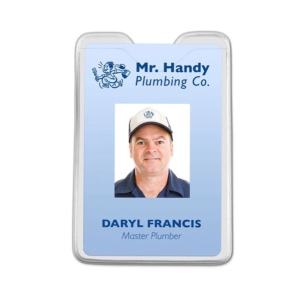 Patented Brady Clothing-Friendly clip keeps these credit-card-size badge holders securely fastened... from ASI 79898 Promovision / PROMOVISION