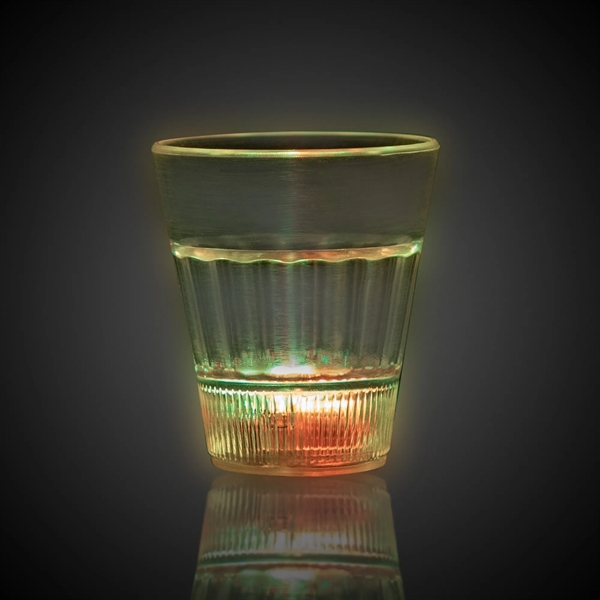 2 ounce acrylic plastic LED light up shot glasses with three... from ASI 42016 Brighter Promotions Inc