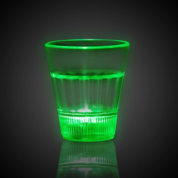 2 ounce acrylic plastic LED light up shot glasses with three... from ASI 42016 Brighter Promotions Inc