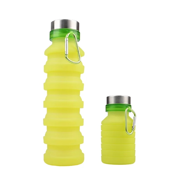 16.9 ounce collapsible silicone bottle and carabiner clip plus 1 color... from ASI 37218 Athena Promo (tm)