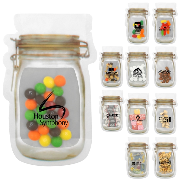 MASON JAR BAG OF CANDY... from ASI 30208 A P Specialties / AP Specialties