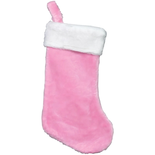 Plush Christmas stocking with white trim and a variety of color... from ASI 62190 Illini