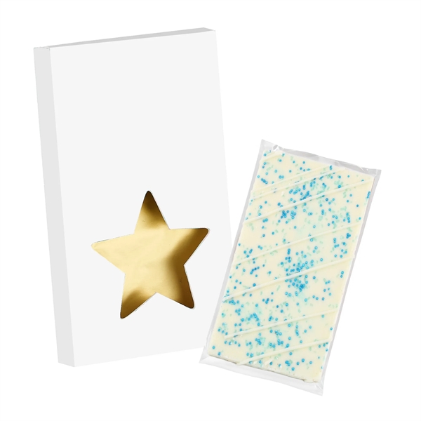 4CP Star Window Box with White Chocolate w/ Crushed Oreo® Belgian... from ASI 71685 Midnite Snax®