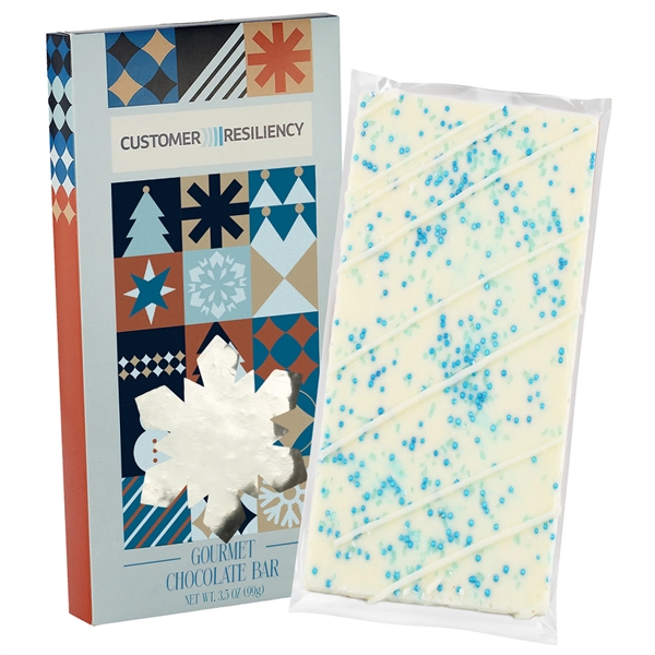 4CP Snowflake Window Box with White Chocolate w/ Blue Sugar Crystals,... from ASI 71685 Midnite Snax®