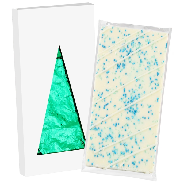 4CP Tree Window Box with White Chocolate w/ Blue Sugar Crystals,... from ASI 71685 Midnite Snax®