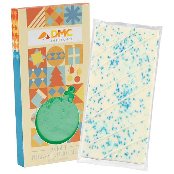 4CP Ornament Window Box with White Chocolate w/ Blue Sugar Crystals,... from ASI 71685 Midnite Snax®