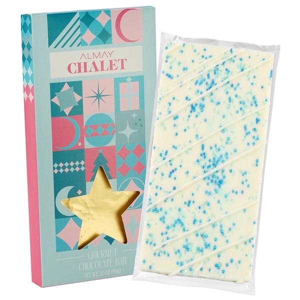 4CP Star Window Box with White Chocolate w/ Blue Sugar Crystals,... from ASI 71685 Midnite Snax®