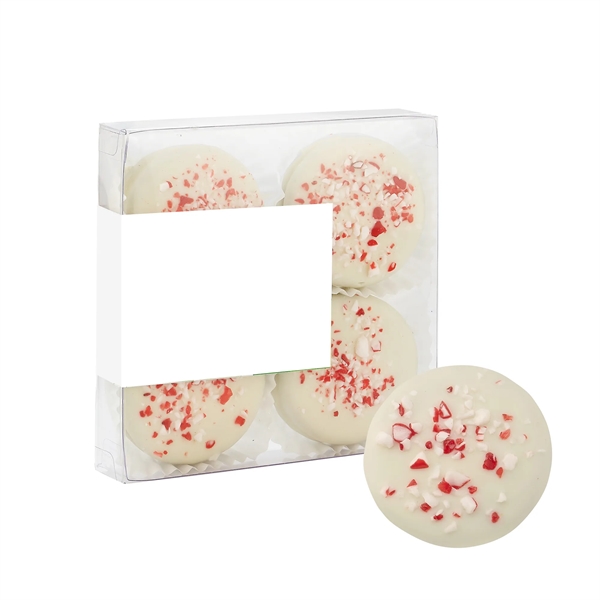 4 Piece Belgian Chocolate Oreos® Gift Box (White Chocolate Peppermint).... from ASI 71685 Midnite Snax®