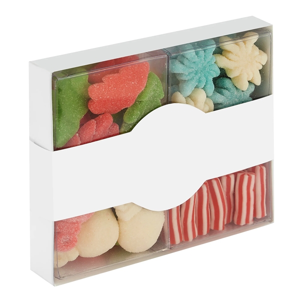 4 Way Box with Gummy Snowflakes (2.2 oz), Strawberry Twists (2.7... from ASI 71685 Midnite Snax®