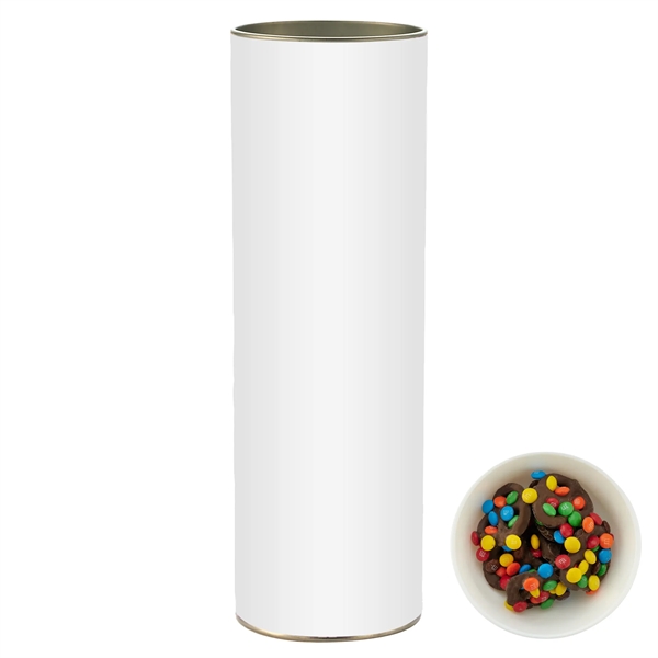 8 inch Gift Tube with Chocolate Pretzels - Milk Chocolate Pretzels... from ASI 71685 Midnite Snax®