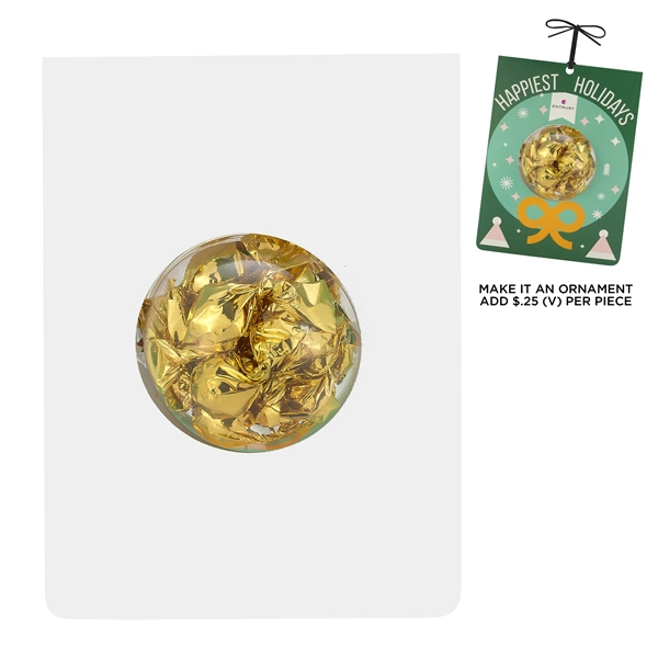 4CP Holiday Billboard Card with Gold Foil Wrapped Truffles... from ASI 71685 Midnite Snax®