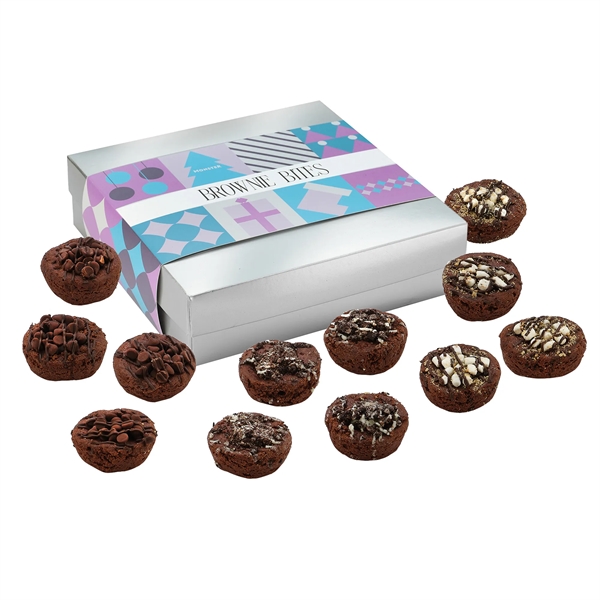Brownie Bites Gift Box with 12 individually wrapped brownies with decadent... from ASI 71685 Midnite Snax®