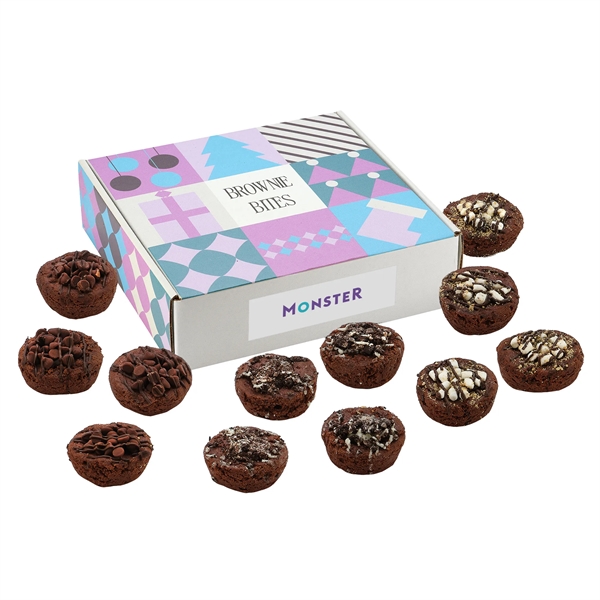 Brownie Bites Mailer Box with 12 individually wrapped brownies with decadent... from ASI 71685 Midnite Snax®