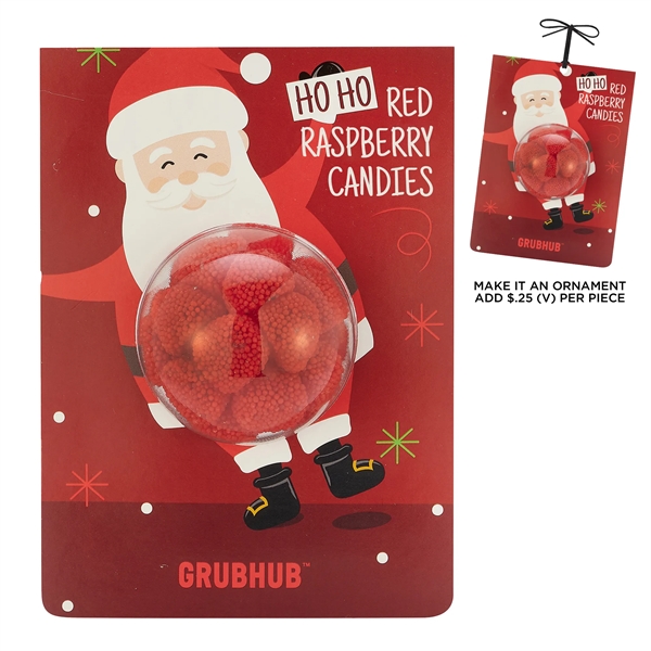 4CP Holiday Billboard Card with Gummy Raspberries... from ASI 71685 Midnite Snax®