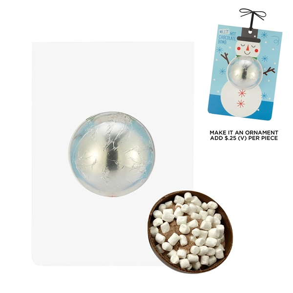 Holiday Mega Hot Chocolate Bomb Billboard Card - Snowman with Silver... from ASI 71685 Midnite Snax®