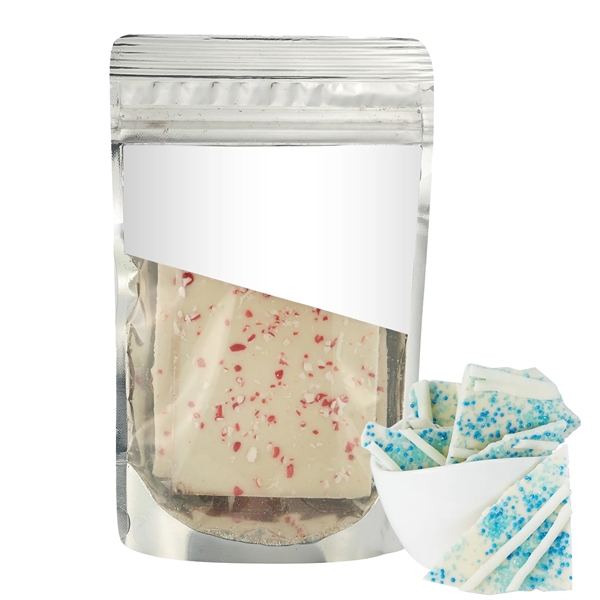 Belgian Bark in Resealable Pouch (Winter Wonderland Bark).... from ASI 71685 Midnite Snax®