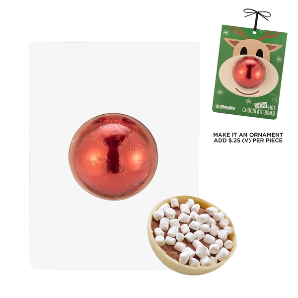 Holiday Mega Hot Chocolate Bomb Billboard Card - Reindeer with Red... from ASI 71685 Midnite Snax®