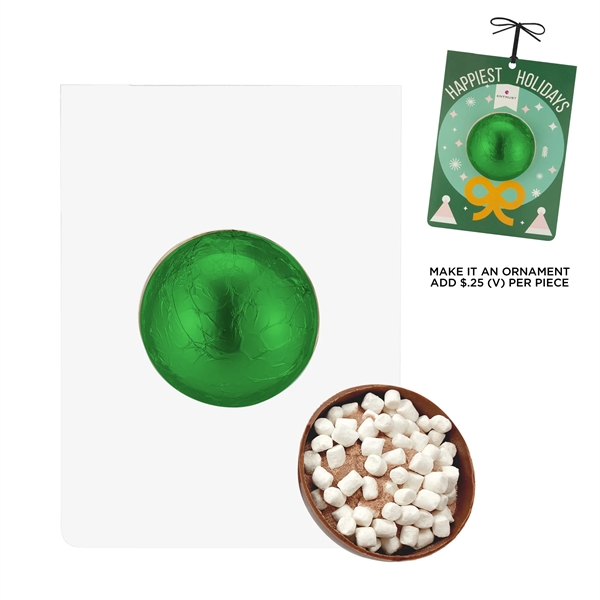 Holiday Mega Hot Chocolate Bomb Billboard Card - Wreath with Green... from ASI 71685 Midnite Snax®