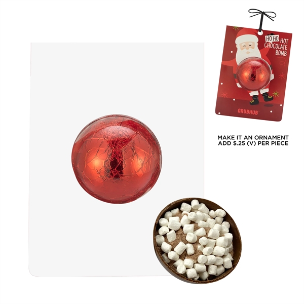 Holiday Mega Hot Chocolate Bomb Billboard Card - Santa with Red... from ASI 71685 Midnite Snax®