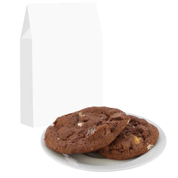 Milk Carton Inspired Box w/ 2 Gourmet Cookies - Featuring Soft-Touch... from ASI 71685 Midnite Snax®