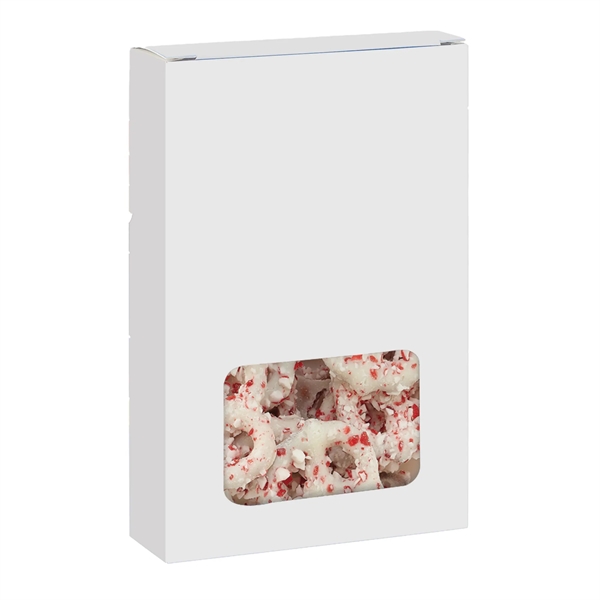 Window Box with White Chocolate Pretzels with Crushed Peppermint.... from ASI 71685 Midnite Snax®