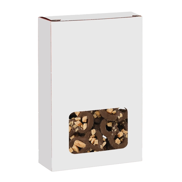 Window Box with Milk Chocolate Pretzels with Crushed Toffee.... from ASI 71685 Midnite Snax®
