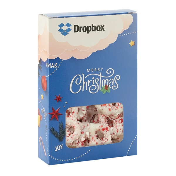 Window Box with White Chocolate Pretzels with Crushed Peppermint.... from ASI 71685 Midnite Snax®