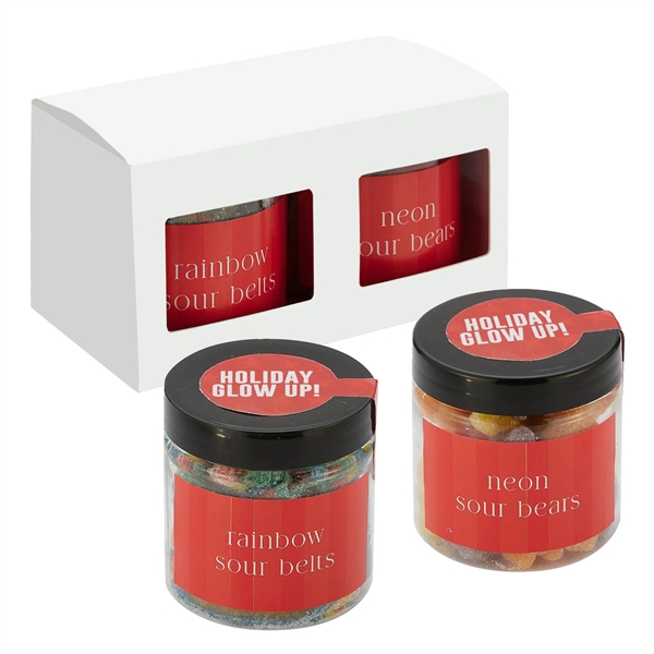 2 Way Signature Candy Jar Sets - Holiday Glow Up that... from ASI 71685 Midnite Snax®