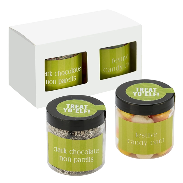 2 Way Signature Candy Jar Sets - Treat Yo'Elf that includes... from ASI 71685 Midnite Snax®