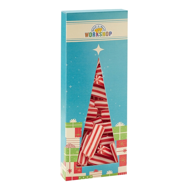 Holiday Candy Box w/ Tree Window - Strawberry Twists, 5 oz.... from ASI 71685 Midnite Snax®