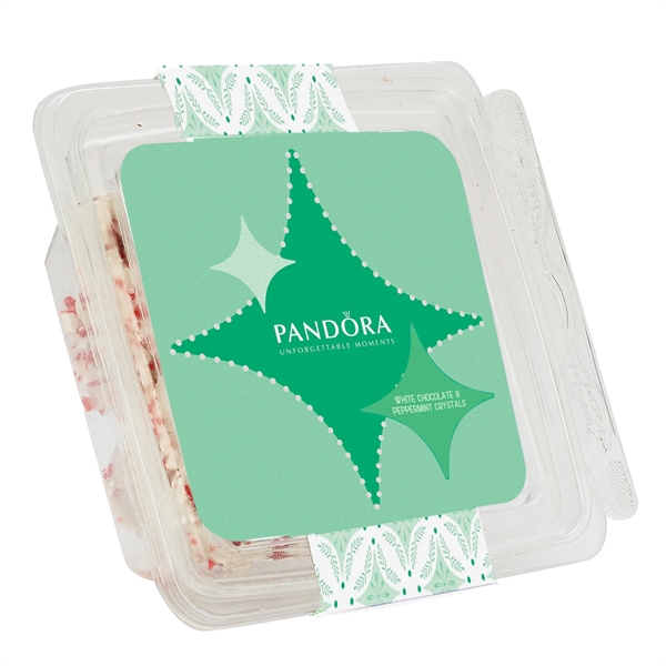 Pretzel Containers - White Chocolate Pretzels with Crushed Peppermint (3 oz.).... from ASI 71685 Midnite Snax®