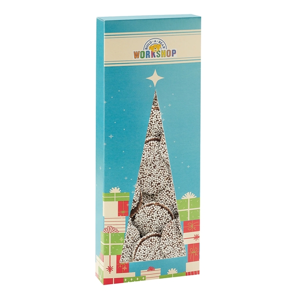 Holiday Candy Box w/ Tree Window - Dark Chocolate Nonpareils, 5... from ASI 71685 Midnite Snax®