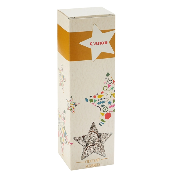 Holiday Candy Box with Star Die Cut Window filled with Dark... from ASI 71685 Midnite Snax®