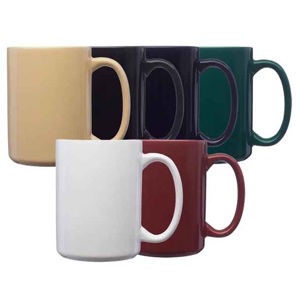 Large stoneware mug with 15 oz. capacity plus 1 color silkscreen... from ASI 37218 Athena Promo (tm)