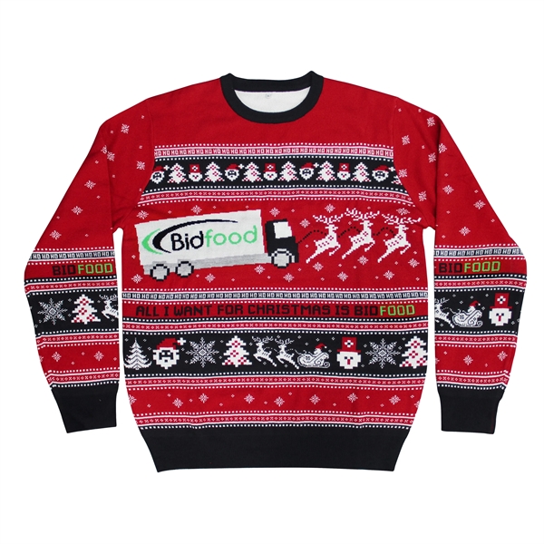 Holiday sweater with a jacquard weave and a variety of size... from ASI 90807 Tekweld
