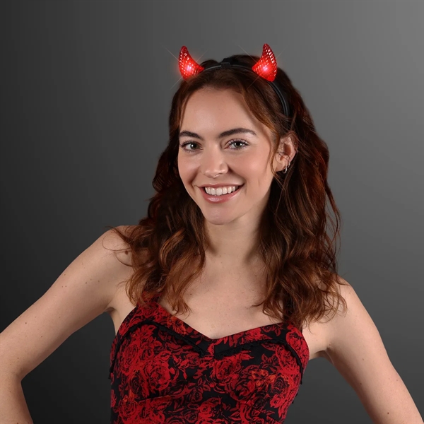 Light Up Facetted Horns LED Headbands; Blank and Imprinted Pricing... from ASI 34194 ALightPromos