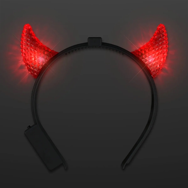Light Up Facetted Horns LED Headbands; Blank and Imprinted Pricing... from ASI 34194 ALightPromos