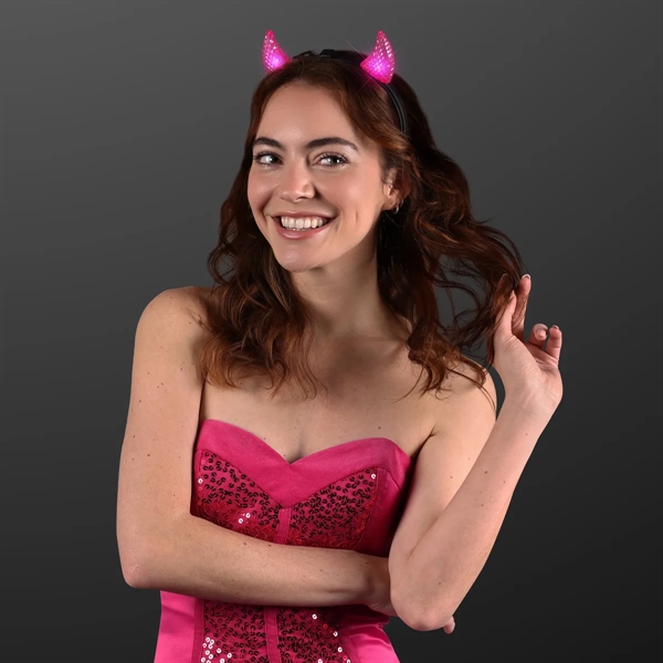 Light Up Facetted Horns LED Headbands; Blank and Imprinted Pricing... from ASI 34194 ALightPromos