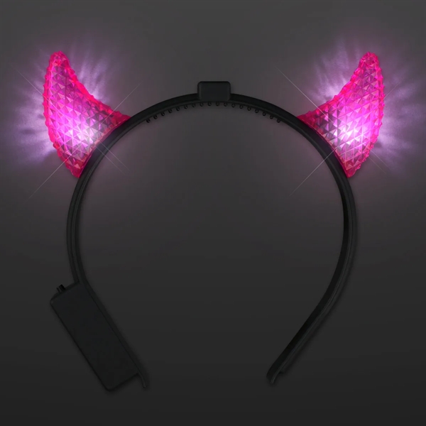 Light Up Facetted Horns LED Headbands; Blank and Imprinted Pricing... from ASI 34194 ALightPromos