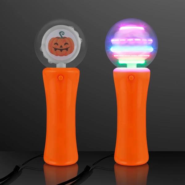 Pumpkin Treats Spin Wand, Halloween Safety Lights; Blank & Imprinted Pricing... from ASI 34194 ALightPromos