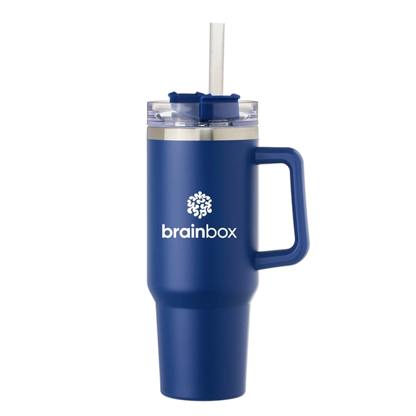 40oz SS Double Wall Vacuum Mug with Straw Lid with Twist... from ASI 90859 Tempo Industries Inc