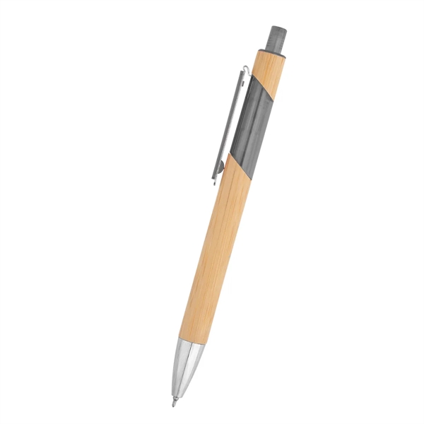 Bamboo pen with a plunger-action mechanism.... from ASI 61125 Hit Promotional Products / Hit®