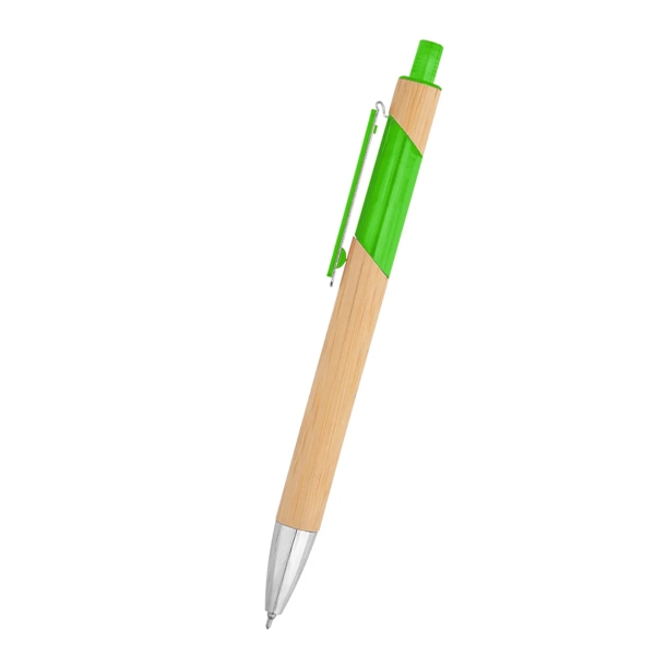Bamboo pen with a plunger-action mechanism.... from ASI 61125 Hit Promotional Products / Hit®