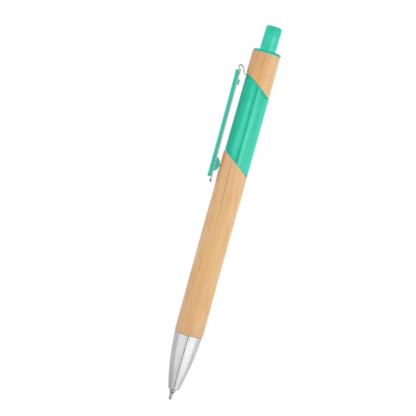 Bamboo pen with a plunger-action mechanism.... from ASI 61125 Hit Promotional Products / Hit®