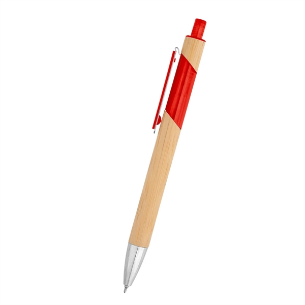 Bamboo pen with a plunger-action mechanism.... from ASI 61125 Hit Promotional Products / Hit®