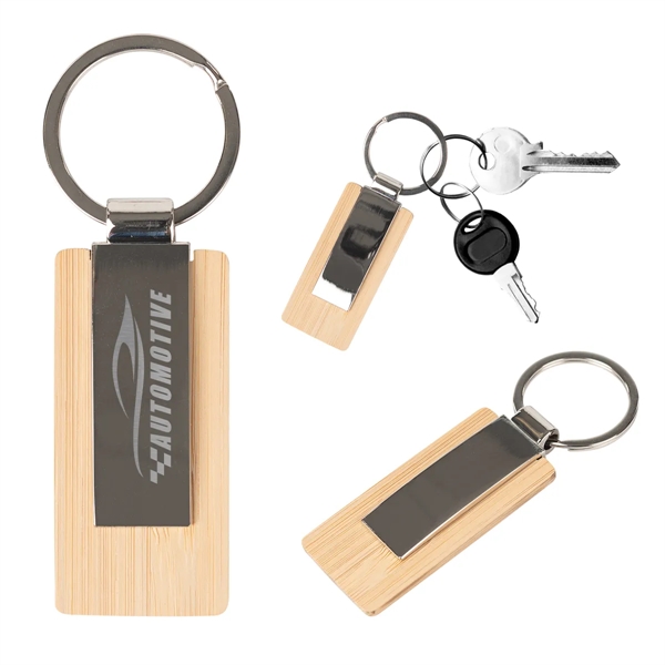 Bamboo key tag with a split ring attachment.... from ASI 61125 Hit Promotional Products / Hit®