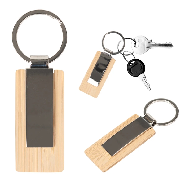 Bamboo key tag with a split ring attachment.... from ASI 61125 Hit Promotional Products / Hit®