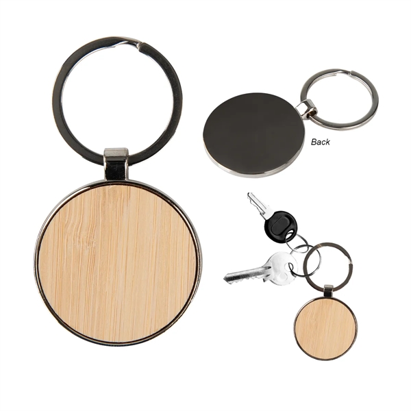 Bamboo key tag with a split ring attachment.... from ASI 61125 Hit Promotional Products / Hit®